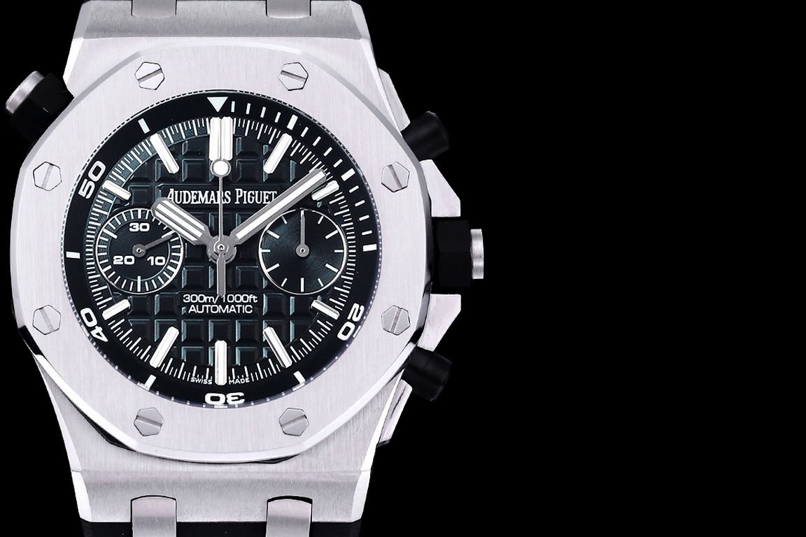 Uniform 1V2 version, live head grain, internal shadow can be bi-directional mobilization, non-market ordinary version,     Audemars Piguet Royal Oak Series FruitsModel 26703 Running second chronograph automatic mechanica