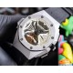 Audemars Piguet AP   coated glass  47mm15mm   waterproof rubber strap with original buckle   fully automatic mechanical movement   octagonal brushed steel case with lattice facet   cool and domineering, no The same tough