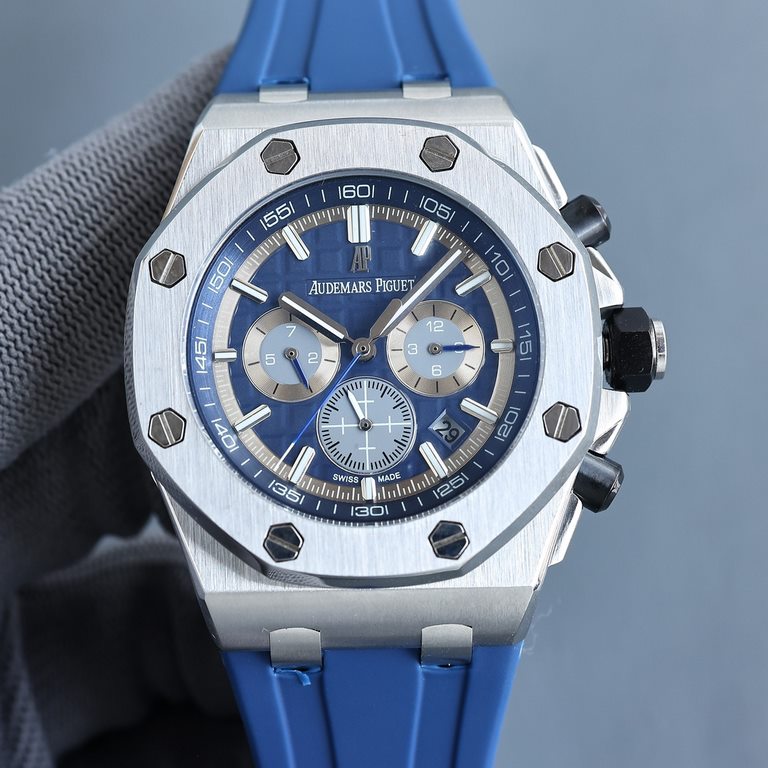 Audemars Piguet - Royal Oak Offshore   Anti-glare treated mineral glass Size 42mm14mm, waterproof tape with AP original pin buckle Equipped with replica original 3126 rotor Fully automatic mechanical movement octagonal s