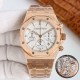 2023 New AP  Audemars Piguet Royal Oak Series new 26240 chronograph, using the same as the genuine (6-letter position small seconds Bottom-transparent movement Caliber4401 chronograph movement), with anti-glare sapphire 