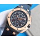 V2 version ceramic bezel   version     Audemars Piguet Royal Oak Offshore Limited Edition Multifunctional Chronograph Mechanical Watch V2 version upgraded calendar fonts, upgraded ceramic bezel, size 44MM17MM [bezel] bez