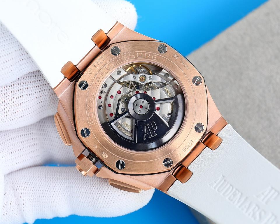 V2 version ceramic bezel   version     Audemars Piguet Royal Oak Offshore Limited Edition Multifunctional Chronograph Mechanical Watch V2 version upgraded calendar fonts, upgraded ceramic bezel, size 44MM17MM [bezel] bez