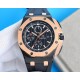 V2 version ceramic bezel   version     Audemars Piguet Royal Oak Offshore Limited Edition Multifunctional Chronograph Mechanical Watch V2 version upgraded calendar fonts, upgraded ceramic bezel, size 44MM17MM [bezel] bez