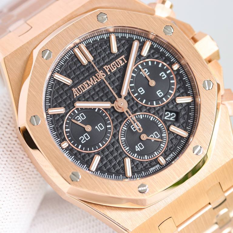 New Products New AP  Audemars Piguet Royal Oak Series new 26240 chronograph, using the same as the genuine (6-letter position small seconds Transparent movement) 7750 chronograph movement, with anti-glare sapphire high-t