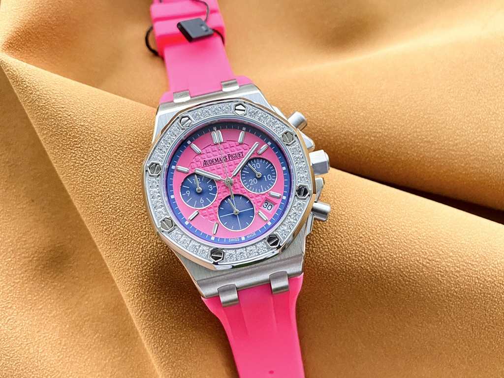 Brand Audemars Piguet - APCollection Royal Oak OffshoreType Ladies' ChronographMaterial 316L steelMovement Imported Japanese chronograph quartz movementCrystal Lamborghini glassStrap High-grade imported material tapeClas