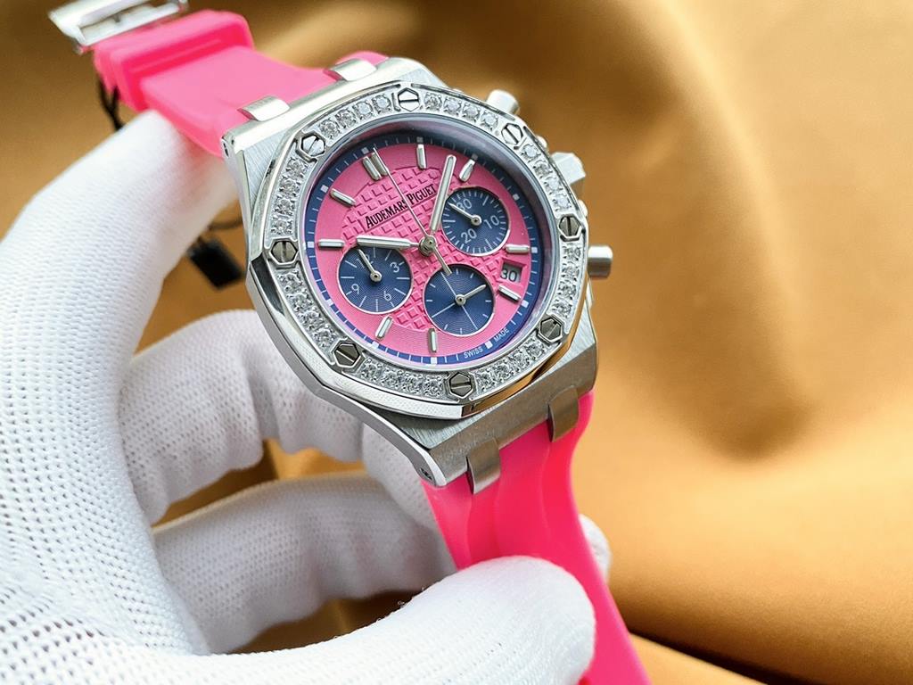 Brand Audemars Piguet - APCollection Royal Oak OffshoreType Ladies' ChronographMaterial 316L steelMovement Imported Japanese chronograph quartz movementCrystal Lamborghini glassStrap High-grade imported material tapeClas