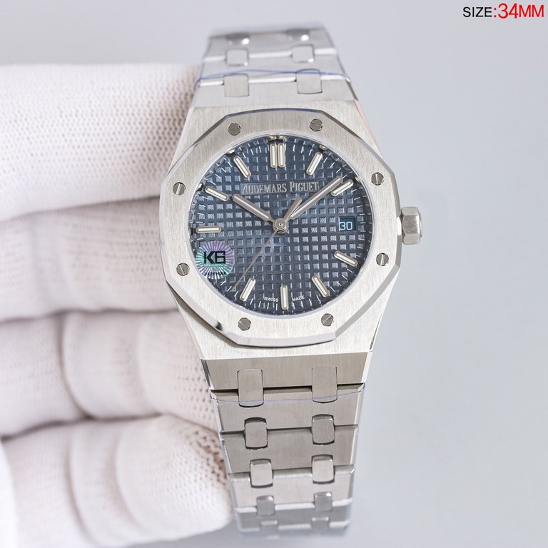 )The latest women's AP Audemars Piguet Royal Oak model 77350 77351 mechanical watch! Diameter 34 mm. Self-winding Calibre 5800 movement with automatic oscillating weight in pink gold specially designed for this model (ze