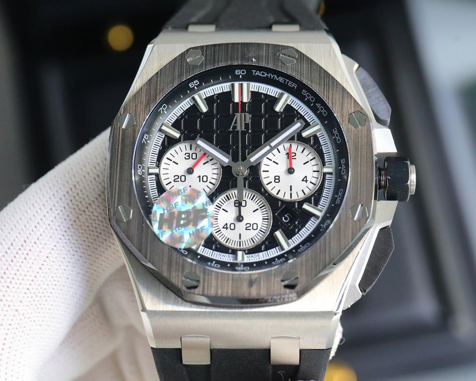 The same HBF latest Audemars Piguet, ceramic bezel   version     Audemars Piguet   Audemars Piguet Royal Oak Offshore Limited Edition Multifunctional Chronograph Mechanical Wristwatch Size 44MM17MM 【Bezel】 The bezel is t