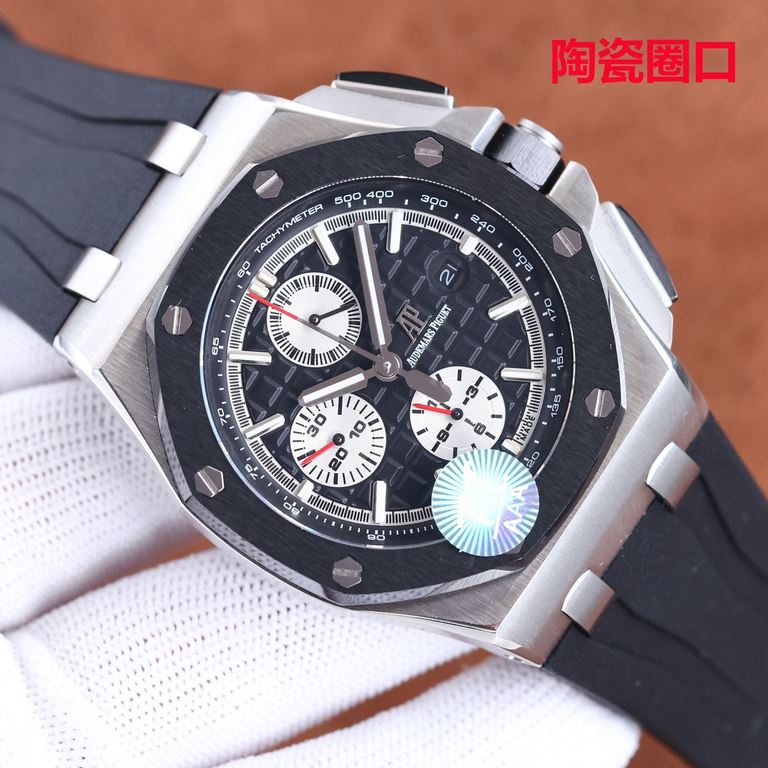 Uniform   ceramic bezel   version     Audemars Piguet Royal Oak Offshore Limited Edition Multifunctional Chronograph Mechanical Watch Dimensions 44MM17MM [bezel] bezel is consistent with the original use of imported cera