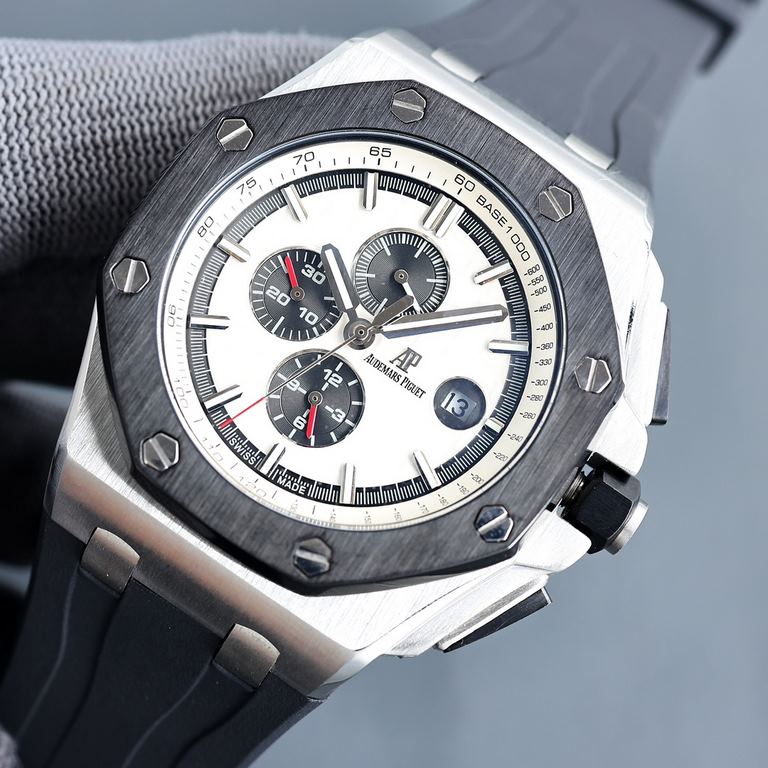 Audemars Piguet - Royal Oak Offshore   Anti-glare treated mineral glass Size 42mm14mm, waterproof tape with AP original pin buckle Equipped with replica original 3126 rotor Fully automatic mechanical movement octagonal s