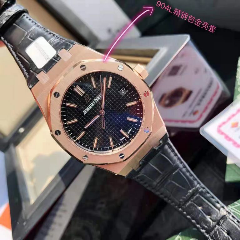 Batch with box Support Hong Kong, U.S. direct mailAP Royal Oak series, model 15500OR, from the greatest contemporary watch master (no one) Zunda's hand, the design of rugged and flamboyant, special octagonal porthole bez