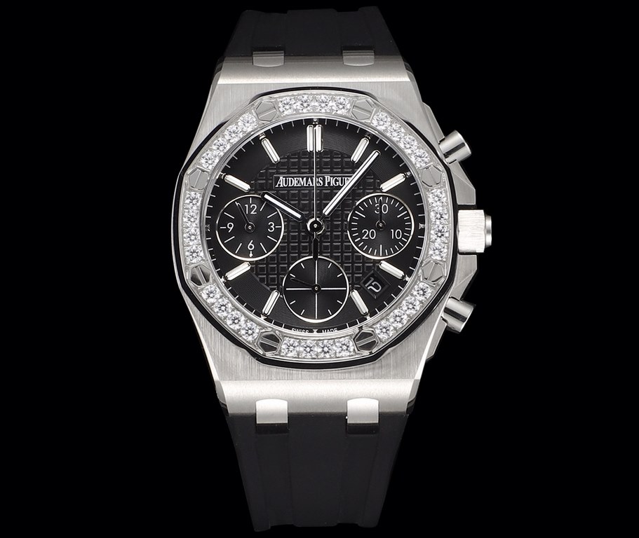 The opening of the year king bomb  〖exclusive upgrade built-in - 7750 movement〗 White Valentine's Day exclusive gift  !New AP Audemars Piguet Royal Oak Women's Multifunctional Chronograph Mechanical Watch Counter size 37