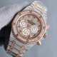 Literally diamond-set uniformAP Audemars Piguet A sky sky with imported quartz chronograph movement, men's wristwatch, luxury version Handmade full of diamonds Fine men's wristwatch Dignity atmosphere ~ style fashion tre