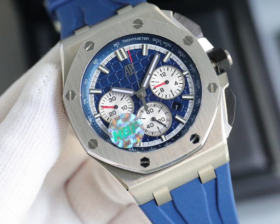 The same HBF latest Audemars Piguet, ceramic bezel   version     Audemars Piguet   Audemars Piguet Royal Oak Offshore Limited Edition Multifunctional Chronograph Mechanical Wristwatch Size 44MM17MM 【Bezel】 The bezel is t