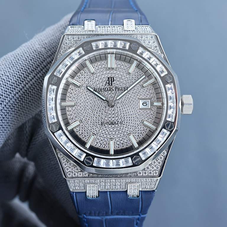 AP Audemars Piguet is a real man should take Audemars Piguet Own AP, brand new ring mouth with T-square set diamond ring, using the imported Citizen change 324 machine Automatic mechanical men's watch, ultra-luxurious ve