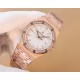 The latest women's AP Audemars Piguet Royal Oak 77350 77351 model mechanical watch! Diameter 34 mm. Self-winding Calibre 5800 movement with automatic oscillating weight in pink gold specially designed for this model (zer