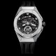 Audemars Piguet AP and Marvel's 26620 Black Panther, officially sold for $10,000 on the secondary market, is a 250-piece limited edition of the Royal Oak Concept Black Panther floating tourbillon, enhanced by a purple co