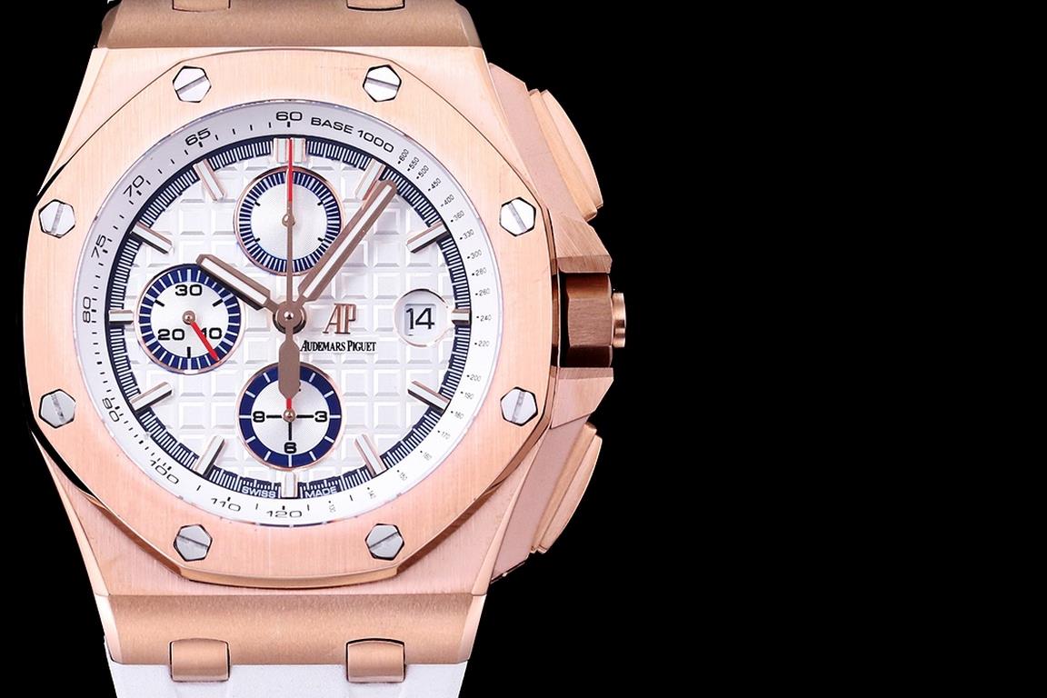 HarmonizationV2 version     Audemars Piguet Royal Oak Offshore Limited Edition Multifunctional Chronograph Mechanical Watch V2 version upgraded calendar fonts, upgraded ceramic bezel, size 44MM17MM [bezel] bezel is the s