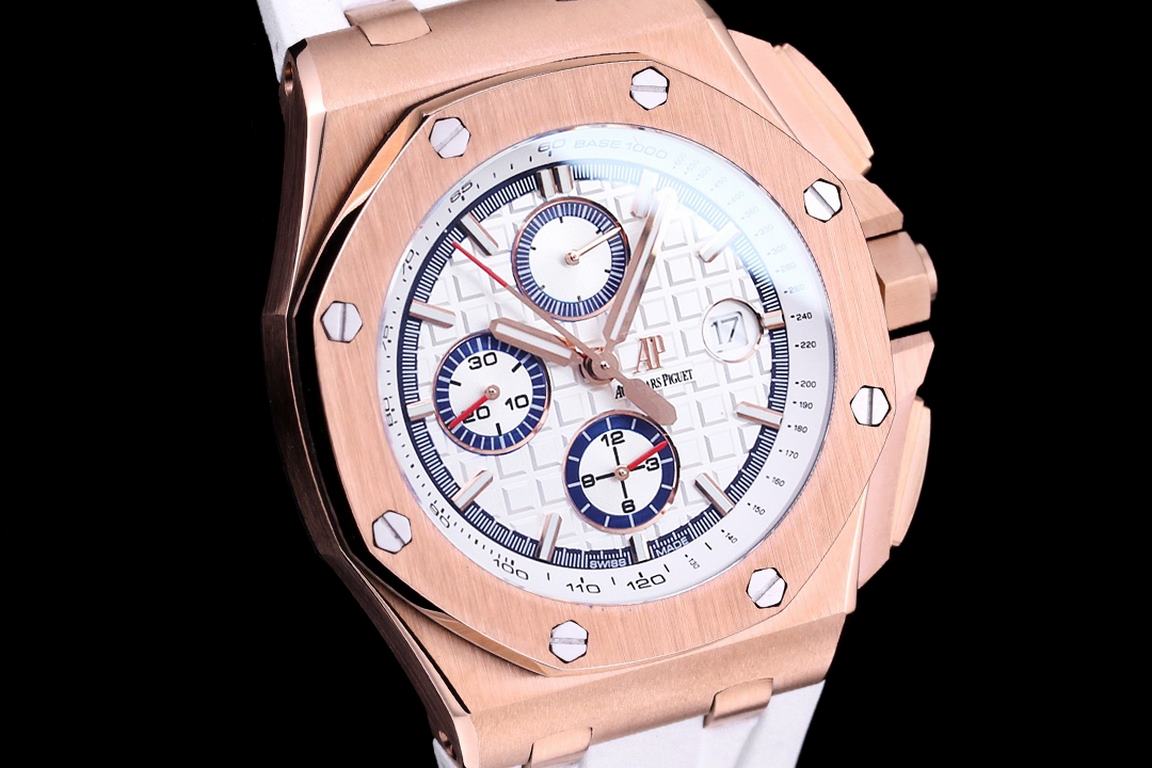 HarmonizationV2 version     Audemars Piguet Royal Oak Offshore Limited Edition Multifunctional Chronograph Mechanical Watch V2 version upgraded calendar fonts, upgraded ceramic bezel, size 44MM17MM [bezel] bezel is the s