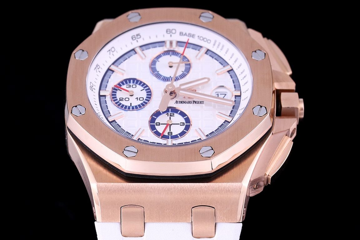 HarmonizationV2 version     Audemars Piguet Royal Oak Offshore Limited Edition Multifunctional Chronograph Mechanical Watch V2 version upgraded calendar fonts, upgraded ceramic bezel, size 44MM17MM [bezel] bezel is the s