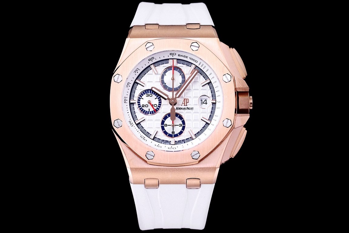 HarmonizationV2 version     Audemars Piguet Royal Oak Offshore Limited Edition Multifunctional Chronograph Mechanical Watch V2 version upgraded calendar fonts, upgraded ceramic bezel, size 44MM17MM [bezel] bezel is the s