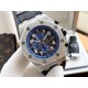 Audemars Piguet - AP  Royal Oak Multifunction Men's Watch Automatic Mechanical Movement 316 stainless steel case Mineral Super Glass Imported Rubber Strap Diameter 43mm Thickness 12mm BST Actual Photos The watch represen