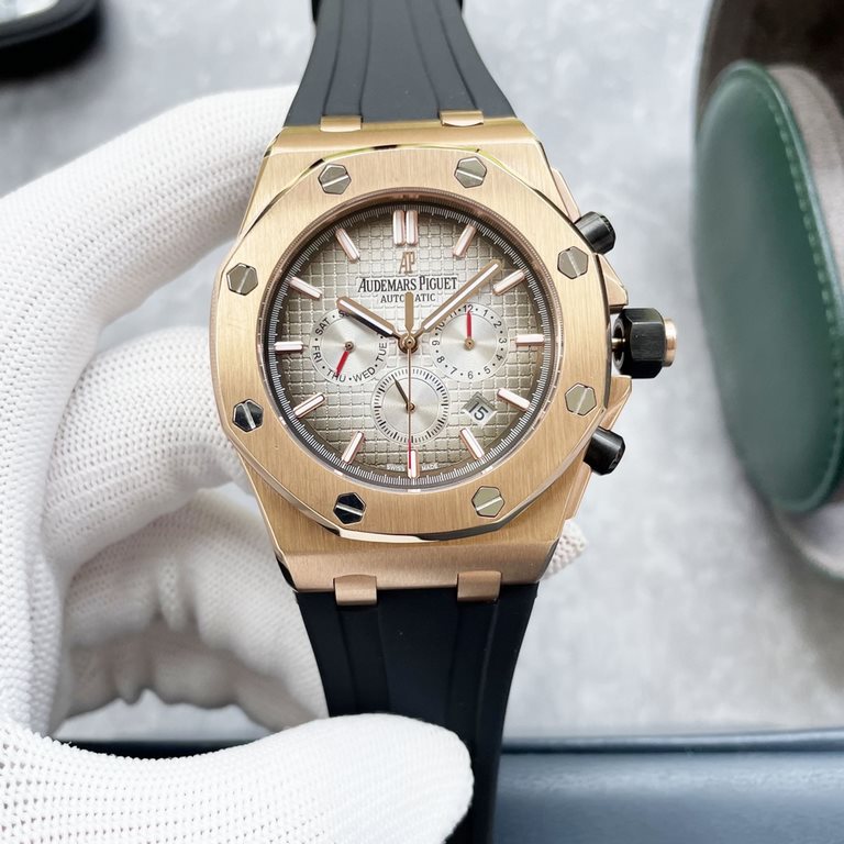 Audemars Piguet - Royal Oak Offshore   Anti-glare treated mineral glass Size 42mm14mm, waterproof tape with AP original pin buckle Equipped with replica original 3126 rotor Fully automatic mechanical movement octagonal s