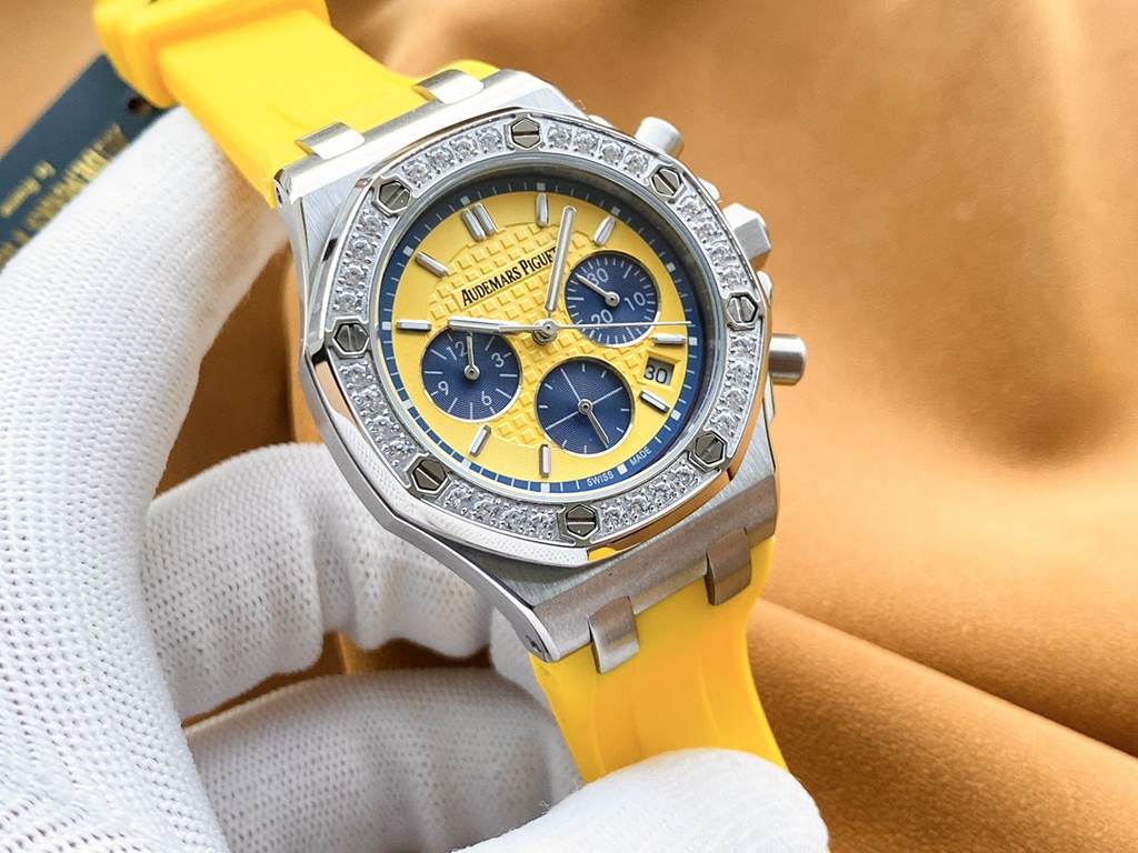 Brand Audemars Piguet - APCollection Royal Oak OffshoreType Ladies' ChronographMaterial 316L steelMovement Imported Japanese chronograph quartz movementCrystal Lamborghini glassStrap High-grade imported material tapeClas