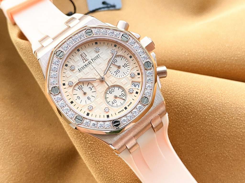 Brand Audemars Piguet - APCollection Royal Oak OffshoreType Ladies' ChronographMaterial 316L steelMovement Imported Japanese chronograph quartz movementCrystal Lamborghini glassStrap High-grade imported material tapeClas