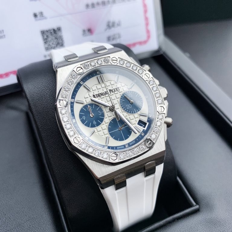 Lot with box Support Hong Kong, USA direct shippingThe latest Royal Oak Offshore series of chronograph quartz watches, one of the hottest Audemars Piguet women's watches of the moment! A.P - Audemars Piguet Royal Oak Off