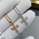 V gold material thick version of the thick chain body crafted version of the Bulgari full diamond cross necklace    all kinds of tide tide people Netroots fashion hundred match Goddess    big brands with the same   uniqu