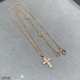 V gold material thick version of the thick chain body crafted version of the Bulgari full diamond cross necklace    all kinds of tide tide people Netroots fashion hundred match Goddess    big brands with the same   uniqu