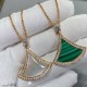 (ZP open version 2.5) V gold plated imitation gold (large upgraded version) Premium White Shell 150 Natural Malachite 160 Bulgari Z Large Premium Shell Scalloped Skirt Necklace, full of femininity Salute to the ultimate 