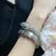 (Actual Price) Bvlgari Green Eyes Snake Bracelet in Sub-Gold Fashion High-end Bvlgari Snake Bracelet Luxury Snake Upgrade  BVLGARI Hot   Imported technology  High-carbon diamonds, the inner circle is perfect Skeletal,  M