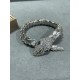 (Actual Price) Bvlgari Crossed Snake Bracelet made of gold, fashionable high-grade boutique Bvlgari Snake Bracelet Luxury Snake upgraded version  BVLGARI Fire   imported technology  high carbon diamonds, the inner circle