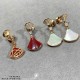 V gold plated miked (new version) Bvlgari Premium Mother of Pearl Head with Diamonds Scalloped Skirt Earrings  Divas' Dream Collection Tanabata Limited! High-end customized fire counter    one to one original     luxury 