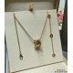 V gold CNC open Bvlgari Premium Two Side Rivet Spring Necklace, spiral part embellished with studs A necklace that is not easy to clash with the counter synchronization update with the same   BVLGARI counter counter with