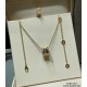 V gold CNC open Bvlgari Premium Two Side Rivet Spring Necklace, spiral part embellished with studs A necklace that is not easy to clash with the counter synchronization update with the same   BVLGARI counter counter with