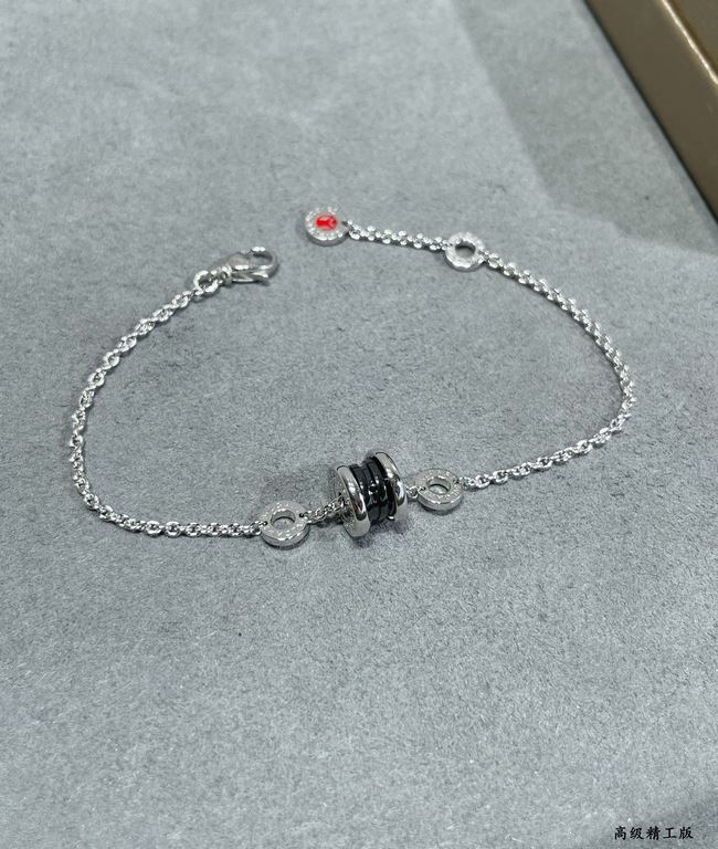 9 2  5   New CNC Bvlgari Charity Little Red Men Black Ceramic Bracelet  Original creation, steel-printed Little Red Men craftsmanship, all in keeping with the original Bvlgari traditional handmade Save the children black