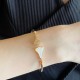 V gold plated imitation gold (pair size) Bvlgari senior mother-of-pearl two sides fan-shaped skirt bracelet, full of femininity Salute to the ultimate elegance of the Italian style High-end customization Micro-setting pr