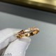 V Gold Material Size 5678 BVLGARI Classic Reproduction Bulgari Narrow Premium Mother-of-pearl Snake Ring   The delicate and enchanting lines of the design are adorned with brilliant diamonds   so that dominance can also 