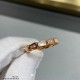 V Gold Material Size 5678 BVLGARI Classic Reproduction Bulgari Narrow Premium Mother-of-pearl Snake Ring   The delicate and enchanting lines of the design are adorned with brilliant diamonds   so that dominance can also 