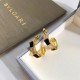 BVLGARL Bvlgari  Snake knob onyx with diamonds earrings  s925 silver ear pins