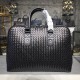 Men's top customized briefcase Hand-held horizontal  No logo as well known to the world Adhering to the tradition of handmade  Italian original fetal cowhide seamless weaving Gunmetal color electrophoresis accessories   