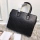 Briefcase, hand-woven from top quality cowhide leather    essential items for career men  Men's withdrawals  Practical to show aggressiveness   Size 386.530cm