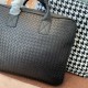 Export order  Bottega veneta 20 new tire cowhide woven handle woven handbag briefcase   men's crossbody bag 42cm