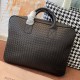 Export order  Bottega veneta 20 new tire cowhide woven handle woven handbag briefcase   men's crossbody bag 42cm