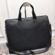 Thin briefcase   Italian customized fetal cowhide, hand-woven, the more the leather is used, the smoother it is   Size 40531cm