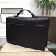 Woven briefcase Imported fetal cowhide leather hand-woven Zipper closureHighest quality on the net Size 40827cm