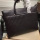 Woven briefcase Imported fetal cowhide leather hand-woven Zipper closureHighest quality on the net Size 37730cm